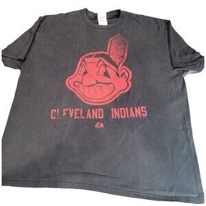 MLB vintage Cleveland I...  Black T-shirt  former logo team